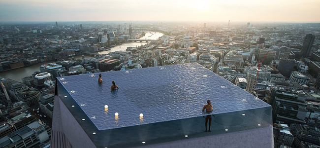 A pool with a view: the original hotel feature
