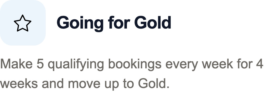 Example Mission card: Going for Gold